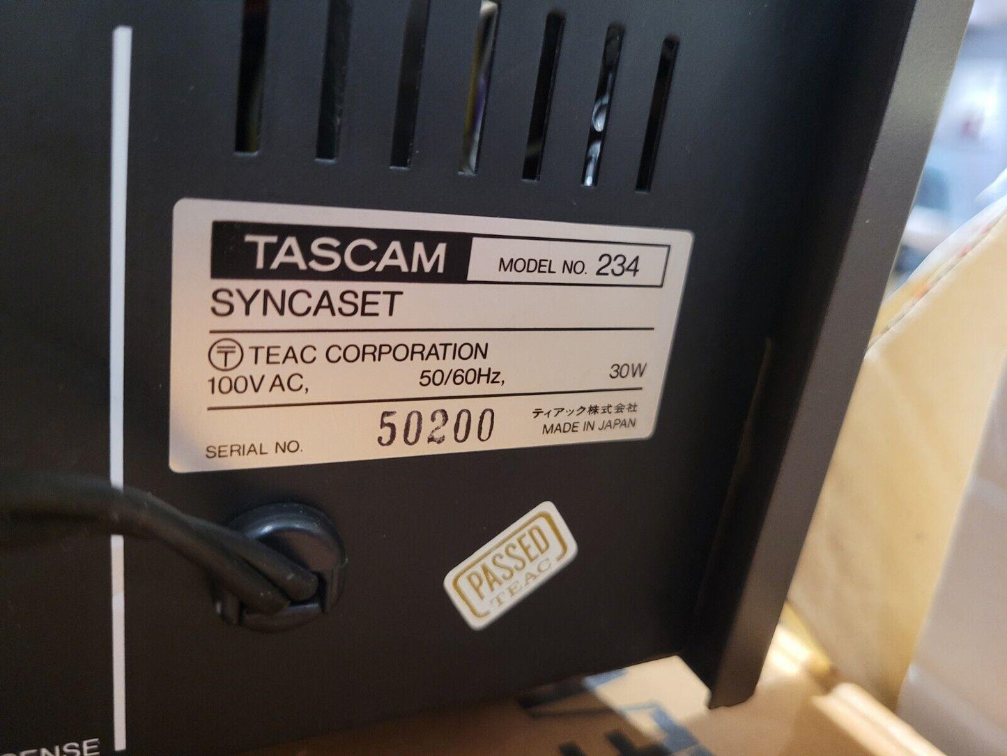 Hihnasarja kasettidekin hihnavetovaraosa Teac-Tascam 234 SYNCASET