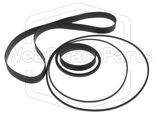 Hihnasarja ja varaosat videonauhurin korjaukseen Universum VR-2936 Betamax